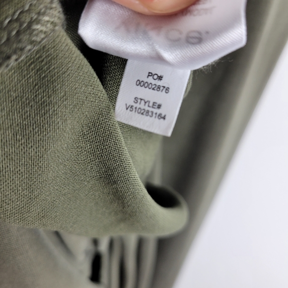 New Vince Knot Tie Front Sleeveless Scoop Neck High Low Midi Shift Dress - Picture 14 of 14